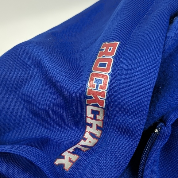 Kansas JayHawks Rock Chalk Graphic Hoodie Size L - Picture 6 of 6